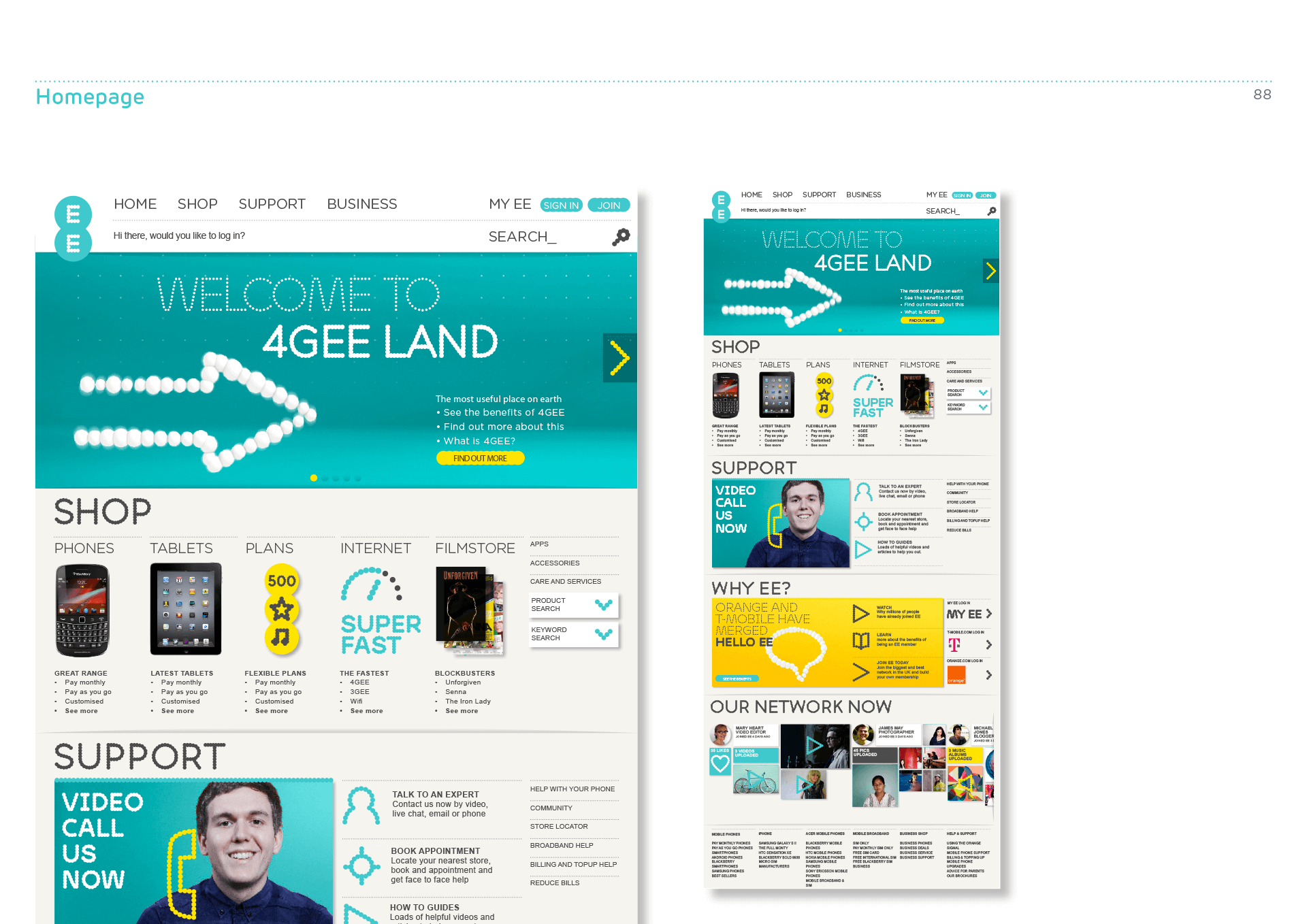 EE site design