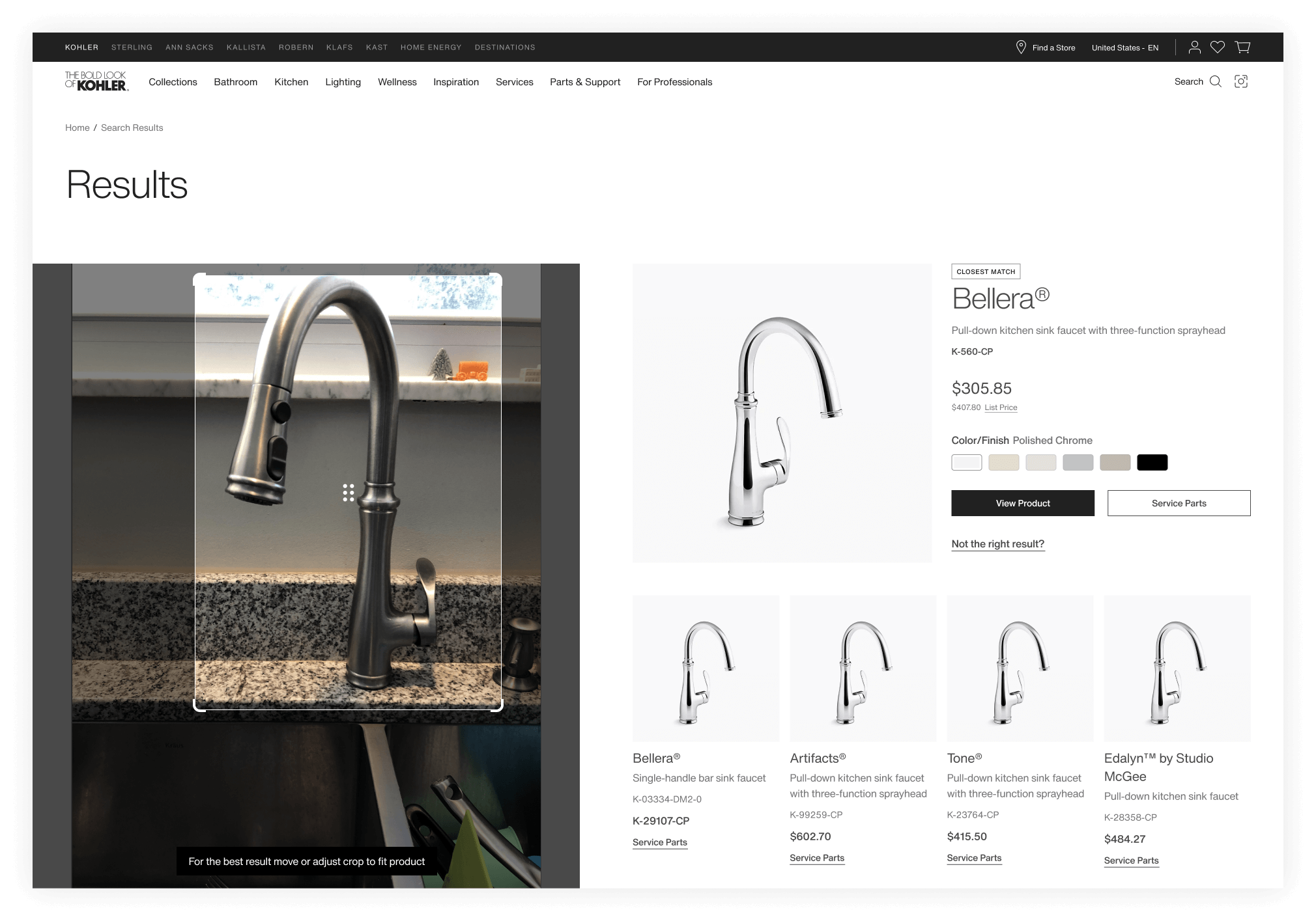 Visual Search Results